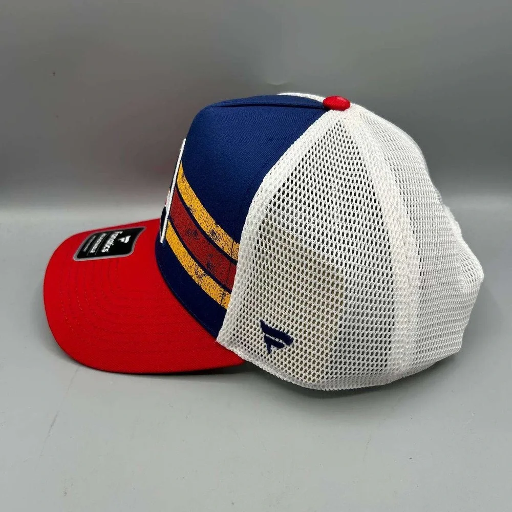 Colorado Rockies Trucker Hat Men Blue Red NHL Fanatics Snap Back Cap Cotton New
